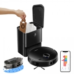 Liectroux M70 Pro Lidar Robot Vacuum Cleaner With Self-emptying Dustbin, Multi-floor Map Storage, Selective Room Clean, No-go Zones, Breakpoint Resume Cleaning, 6.5KPa Suction, Vacuum and Mop Combo, Carpet Recognition and Boost Technology, 3200mAh Battery, 175mins Runtime, 3L Dustbag, 60 Days Hassle-free